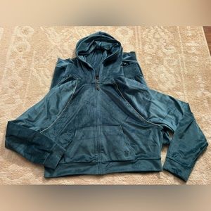 Victoria’s Secret Velour Track Suit in Dark Teal
